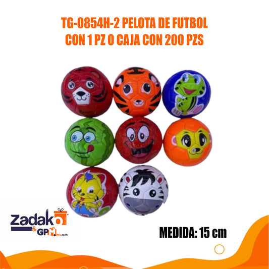 TG-0854H-2 PELOTA DE FUTBOL CON 1 PZ O CAJA CON 200 PZS