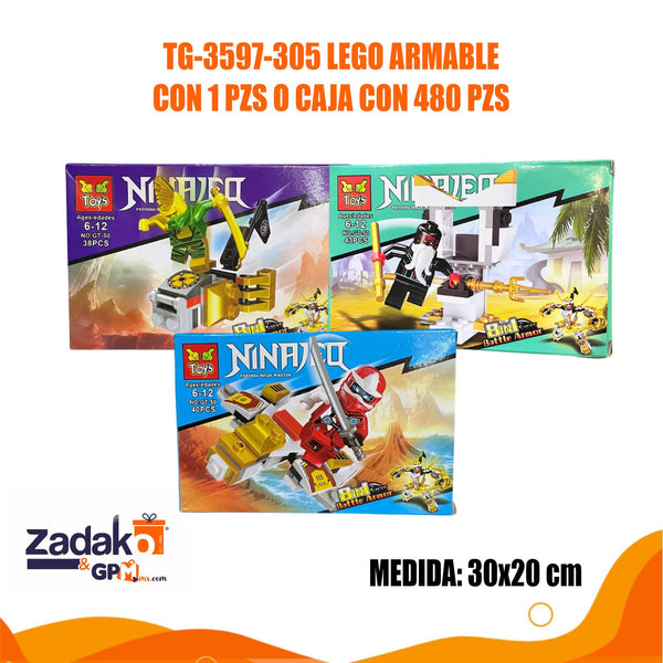 TG-3597-305 LEGO ARMABLE CON 1 PZS O CAJA CON 480 PZS