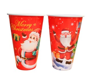 GA-0604-3  VASO NAVIDEÑO CON  1 PZ O CAJA CON 360 PZS