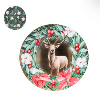 GA-0153A-13 PLATO DE NAVIDAD CON 1 PZ O CAJA CON 50 PZS