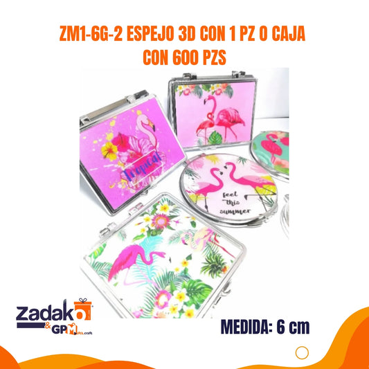 ZM1-6G-2 ESPEJO 3D CON 1 PZ O CAJA CON 600 PZS