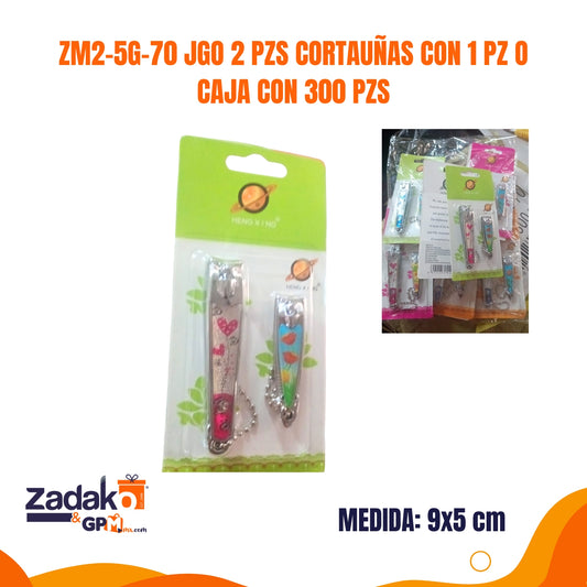 ZM2-5G-70 JGO 2 PZS CORTAUÑAS CON 1 PZ O CAJA CON 300 PZS