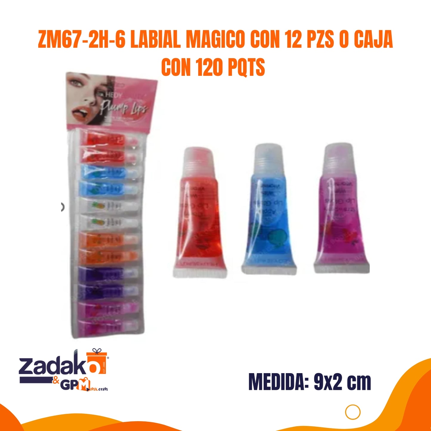 ZM67-2H-6 LABIAL MAGICO CON 12 PZS O CAJA CON 120 PQTS