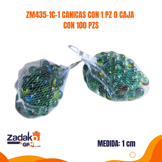 ZM435-1C-1 CANICAS CON 1 PZ O CAJA CON 100 PZS