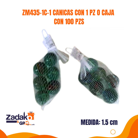 ZM435-1C-2 CANICAS CON 1 PZ O CAJA CON 200 PZS
