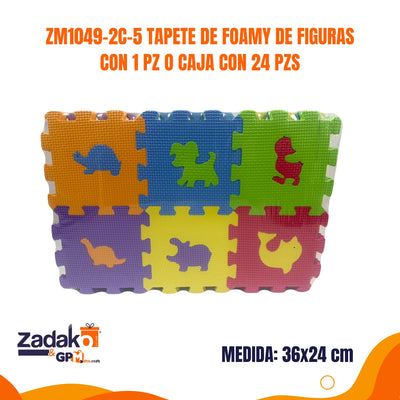 ZM1049-2C-3 TAPETE DE FOAMY CON 1 PZ O CAJA CON 60 PZS