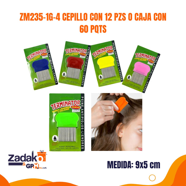 ZM235-1G-4 CEPILLO CON 12 PZS O CAJA CON 60 PQTS