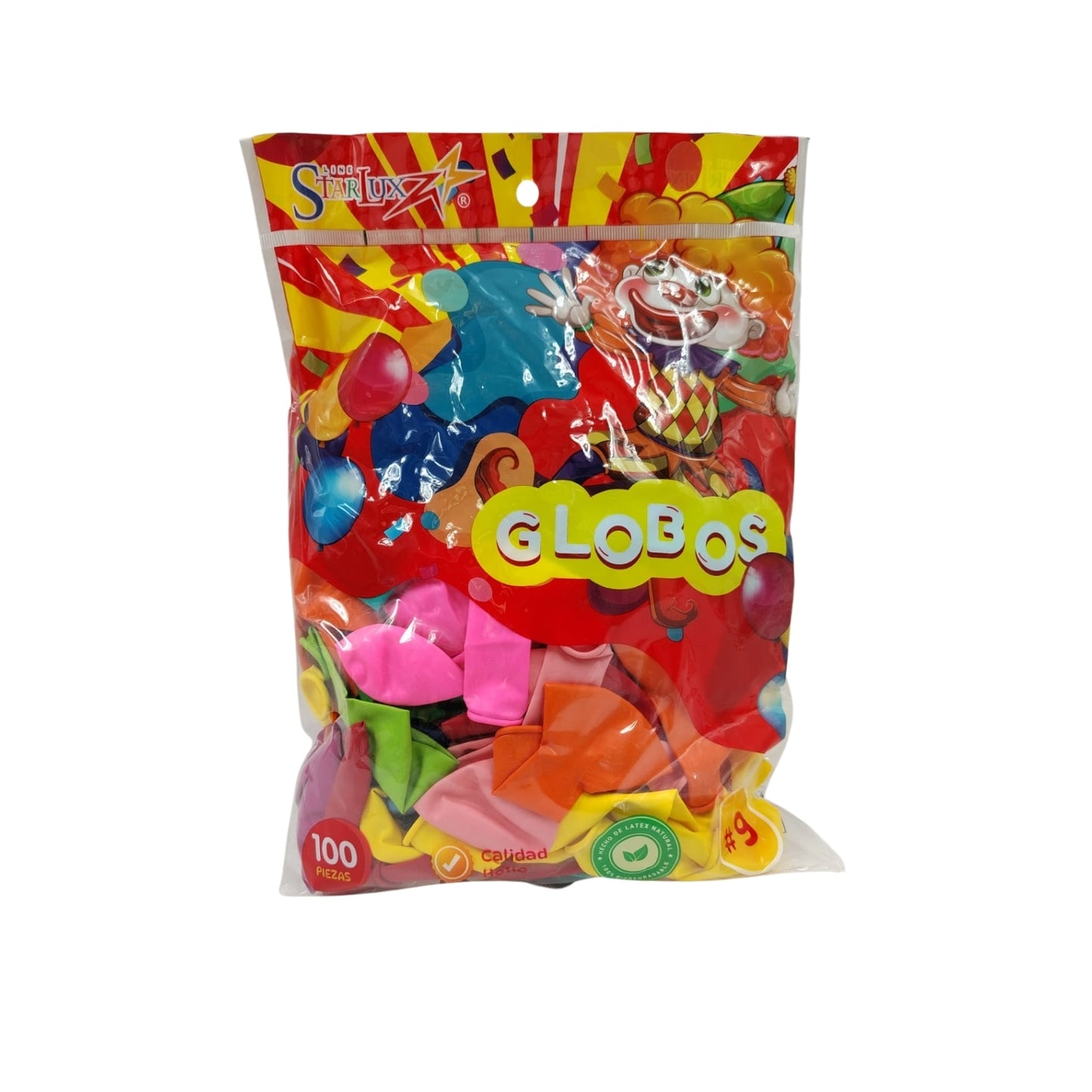 100 GLOBOS No. 9 STARLUX CON 1 PZ  O CON 50 PAQ