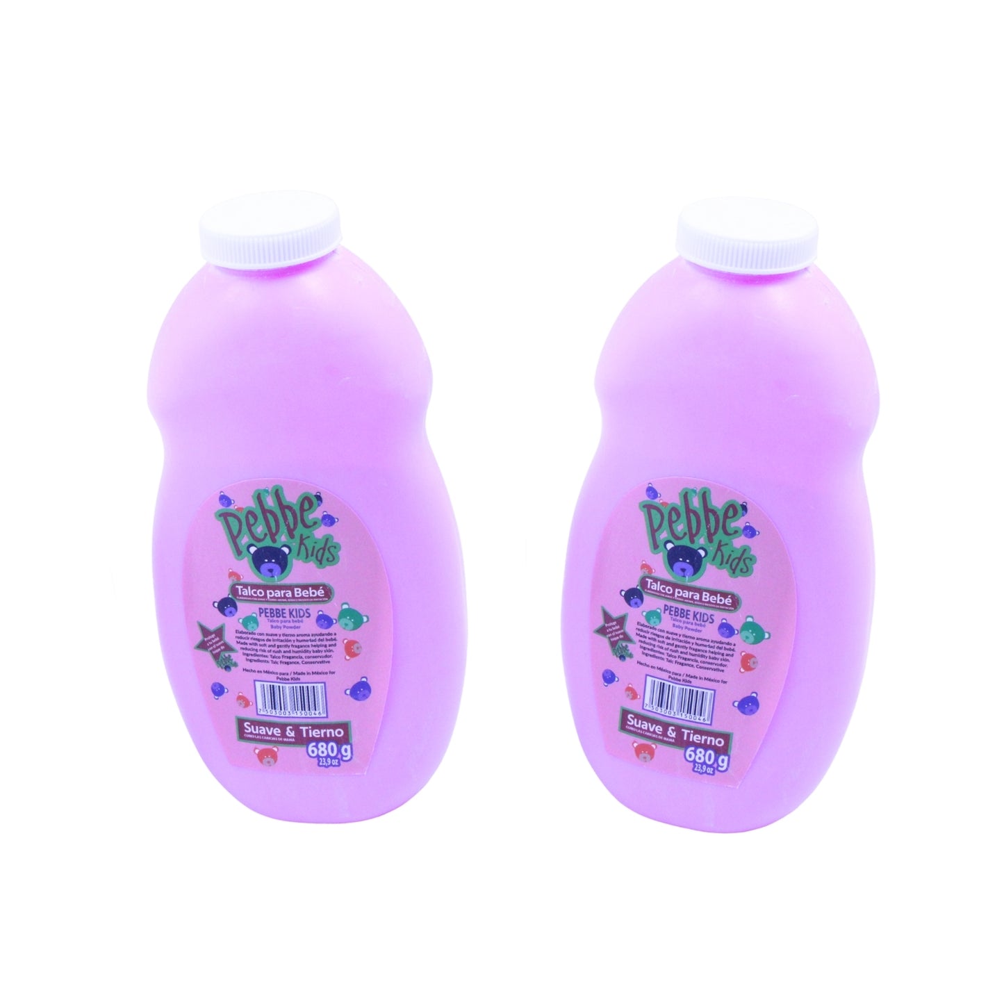 TALCO PARA BEBE ROSA 680 GR CON 1 PZ O CAJA CON 12 PZS