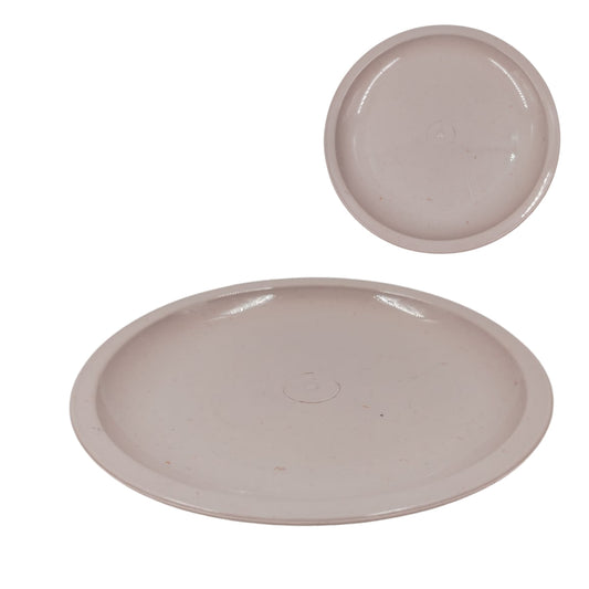 PLATO ARROCERO BEIGE  CON 1 PZ O CAJA CON 100 PZS