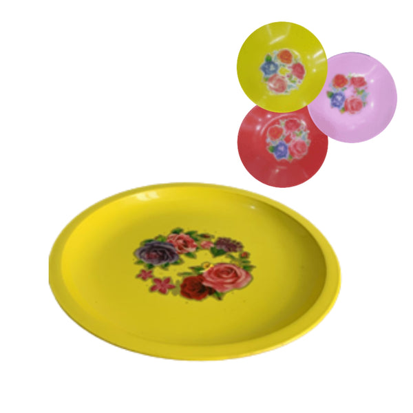 PLATO REDONDO LISO DECORADO SOLIDO CON 1 PZ O CAJA CON 100 PZS
