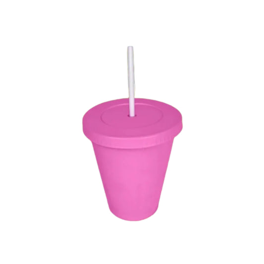 MX-716(0065) VASO SIRENA 16 OZ ROSA PASTEL CON 1 PZ O CAJA CON 48 PZS