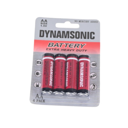 BLISTER DE 4 PILAS DYNAMSONIC TIPO-AA CON 1 PZ O CAJA CON 144 PZS