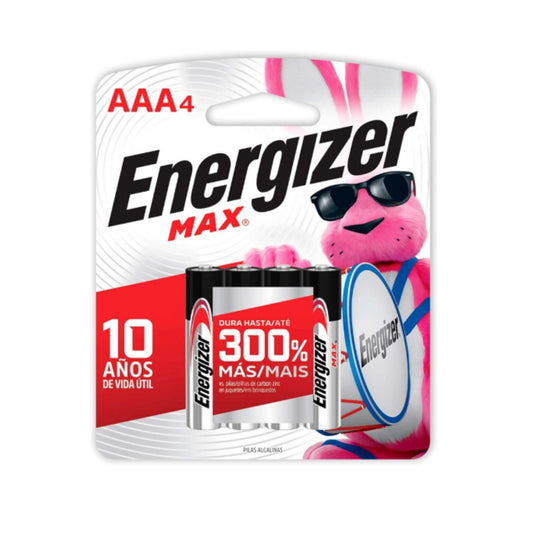 BLISTER DE 4 PILAS ENERGIZER TIPO-AA CON 1 PZ O CAJA CON 48 PZS