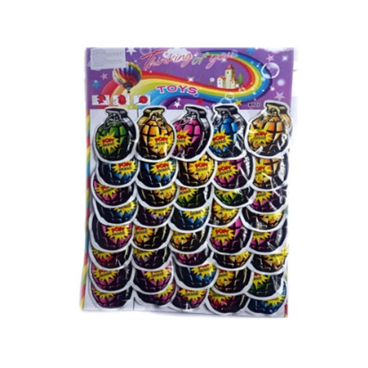 ZM87-2E-4 BLISTER JUGUETE DE GRANADA EXPLOSIVA CON 1 PQT O CAJA CON 100 PQTS