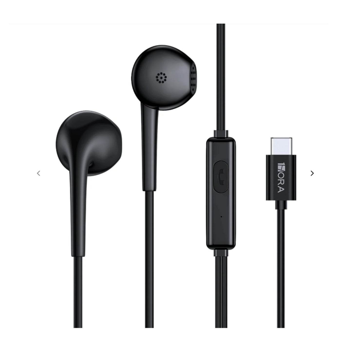 AUT124 AUDIFONOS MANOS LIBRES AURICULARES ALAMBRICOS TIPO C 1 HORA CON 1 PZ O CAJA CON 300 PZS