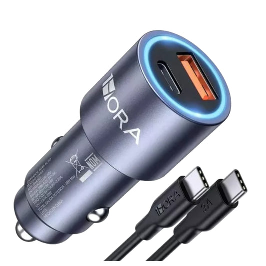GAR241 CARGADOR PARA AUTO TIPO C 3A 18W 1 HORA CON 1 PZ O CAJA CON 200 PZS