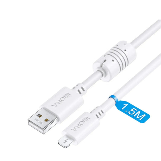 CAB075-B CABLE USB TIPO LIGHTNING 2.1A 1.5M 1 HORA CON 1 PZ O CAJA CON 300 PZS