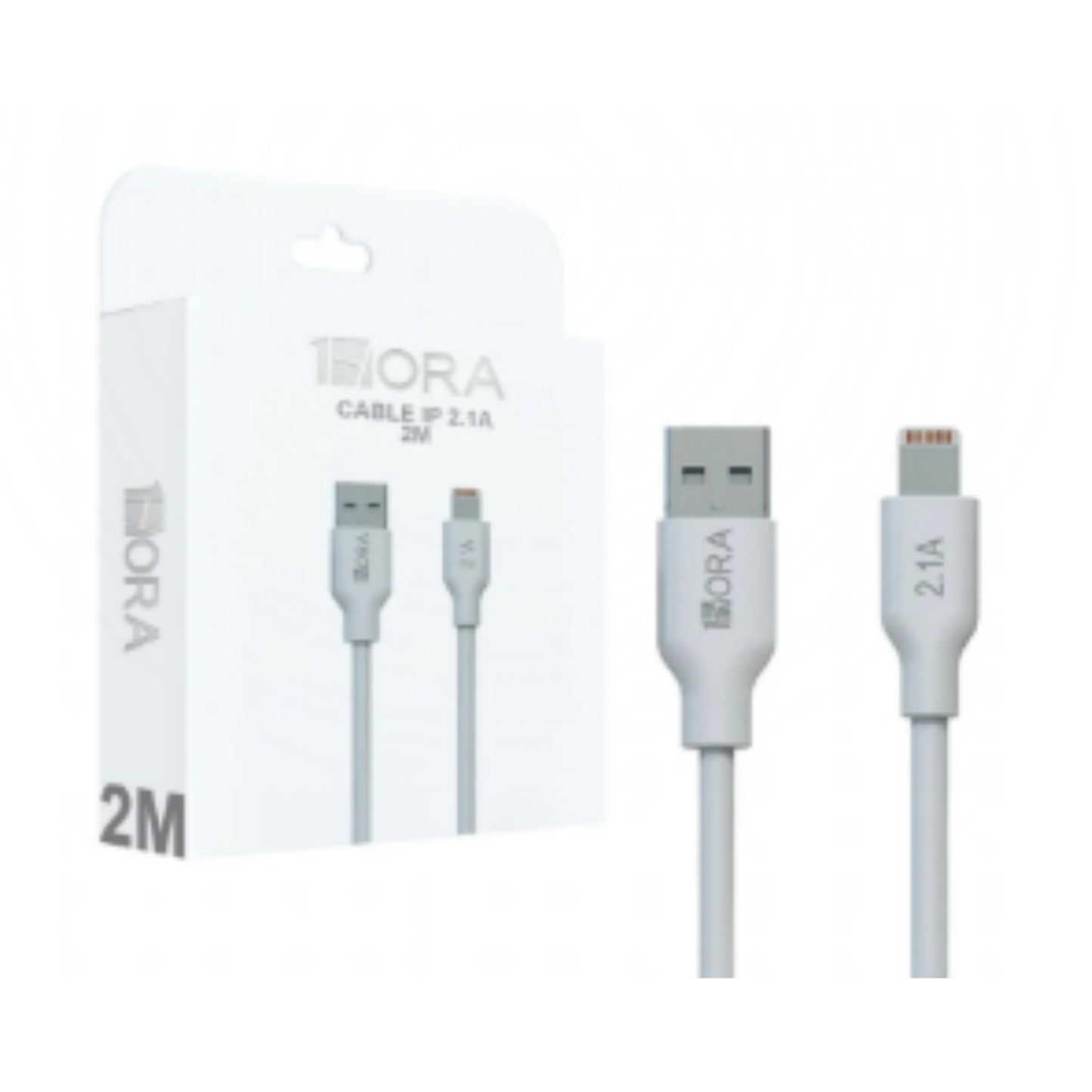 CAB243 CABLE USB TIPO LIGHTNING 2.1A 1M 1 HORA CON 1 PZ O CAJA CON 400 PZS