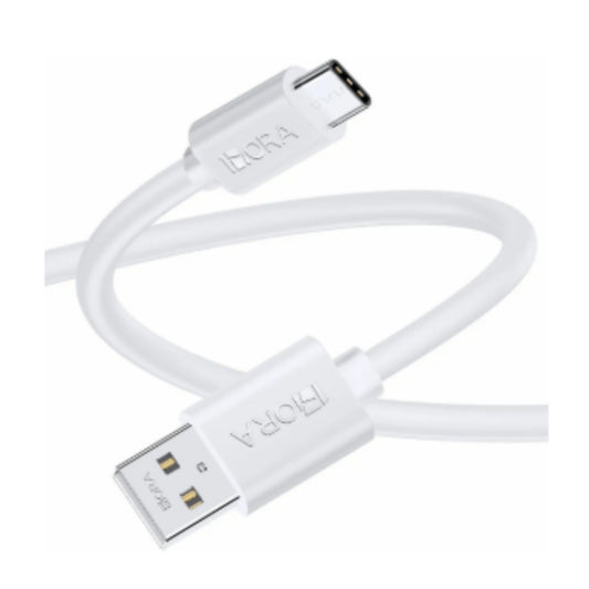 CAB184 CABLE USB TIPO C 2.1A 1M 1 HORA CON 1 PZ O CAJA CON 200 PZS