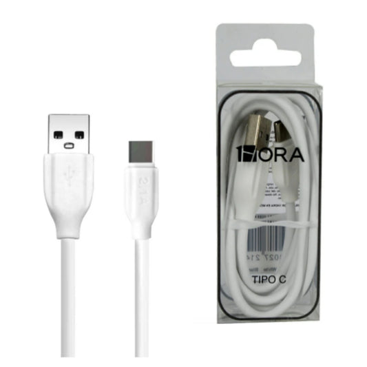 CAB164 CABLE USB TIPO C 2.1A 1M 1 HORA CON 1 PZ O CAJA CON 200 PZS