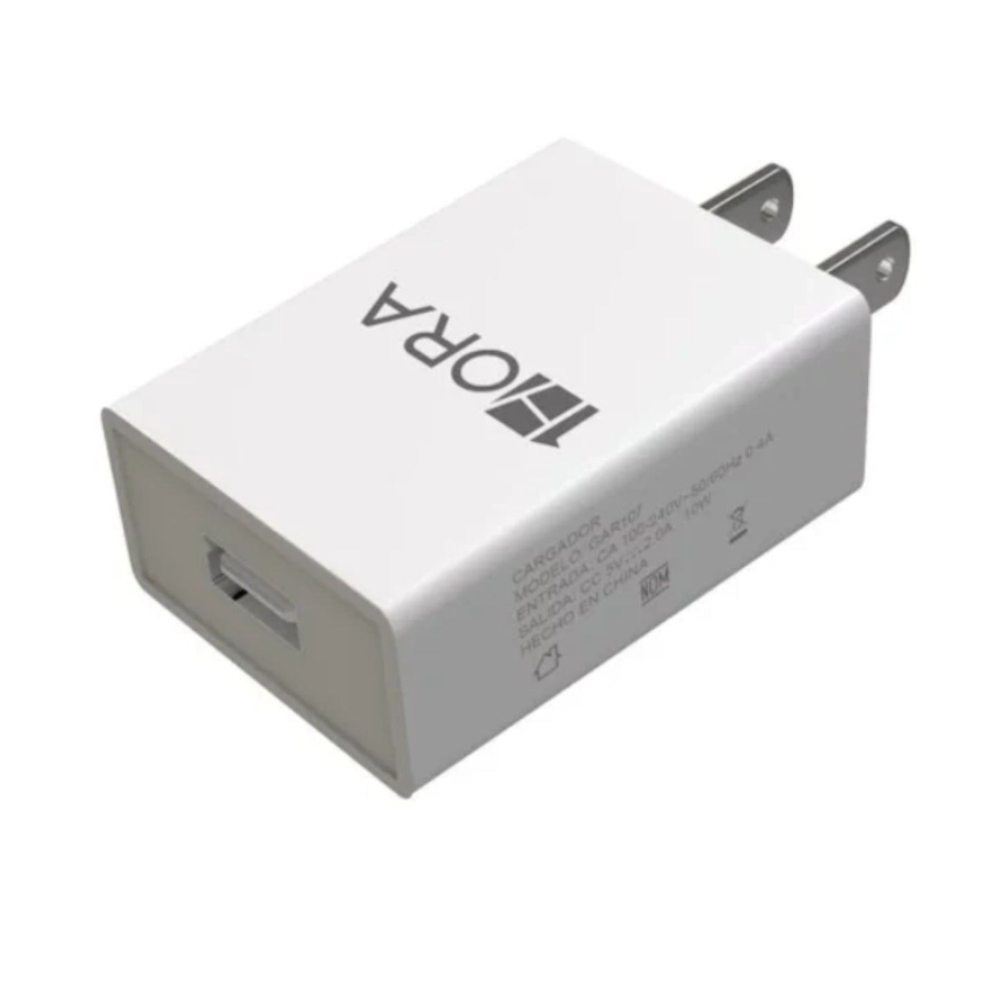 GAR107 CARGADOR 2.0A 10W 1 HORA CON 1 PZ O CAJA CON 200 PZS