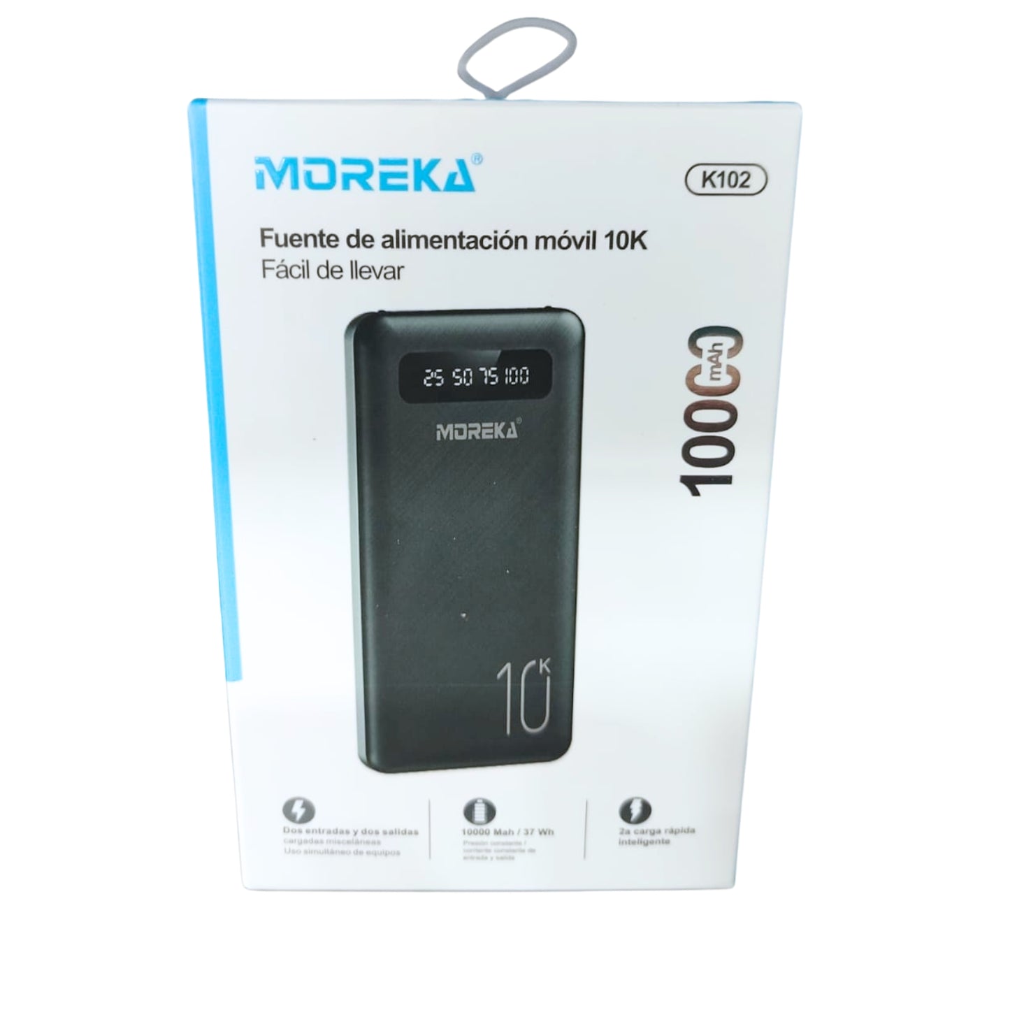 K102 POWER BANK 10000mAh 37W CON 1 PZ O CAJA CON 60 PZS