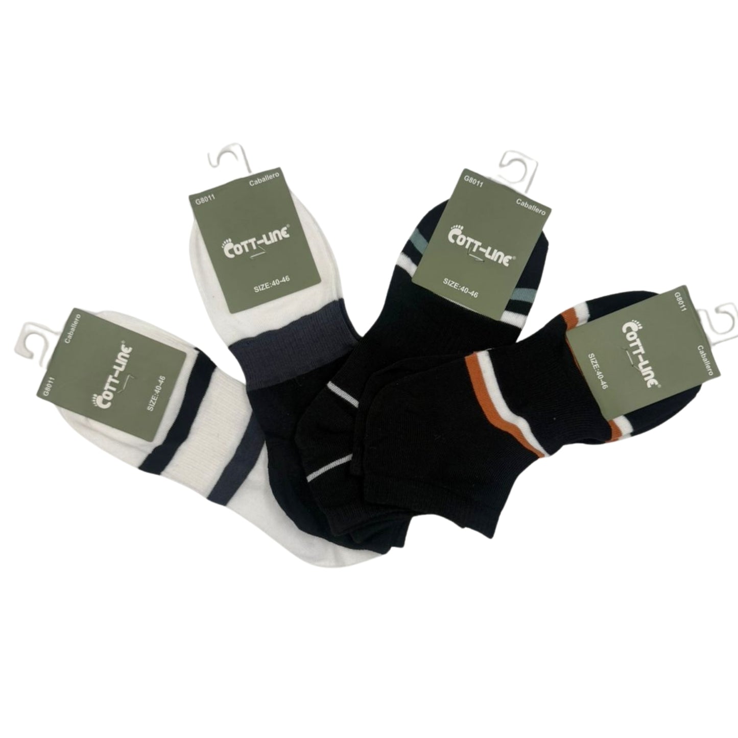 G8011 CALCETIN DEPORTIVA CON 1 PZ O CAJA CON 1188 PZS