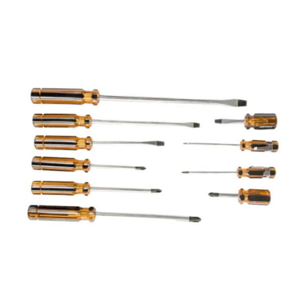 D0100 DESARMADOR 10 PIEZAS H.D. CON 1 PZ O CAJA CON 10 PZS