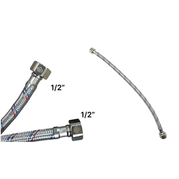 M0740 MANGUERA FLEX PARA LAVABO 1/2x1/2 PULGADAS DE 40 CM CON 1 PZ O CAJA CON 96 PZS
