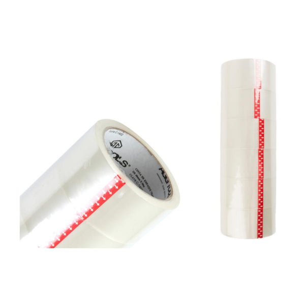 C1402 CINTA EMPAQUE TRANSPARENTE 50 MTS CON 1 PZ O CAJA CON 72 PZS