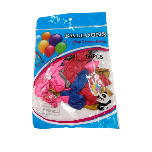 DA-0801D BLISTER 50 GLOBOS No. 9 DE COLORES CON 1 PZ O CAJA CON 300 PZS