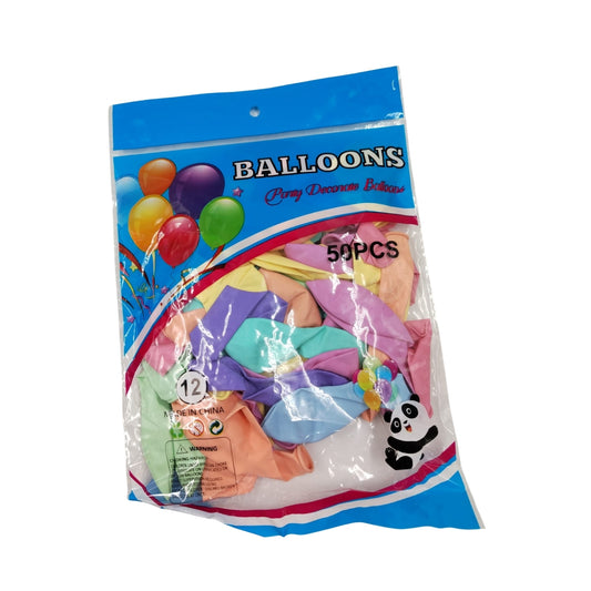 DA-0805F BLISTER 50 GLOBOS No. 12 DE COLORES CON 1 PZ O CAJA CON 150 PZS