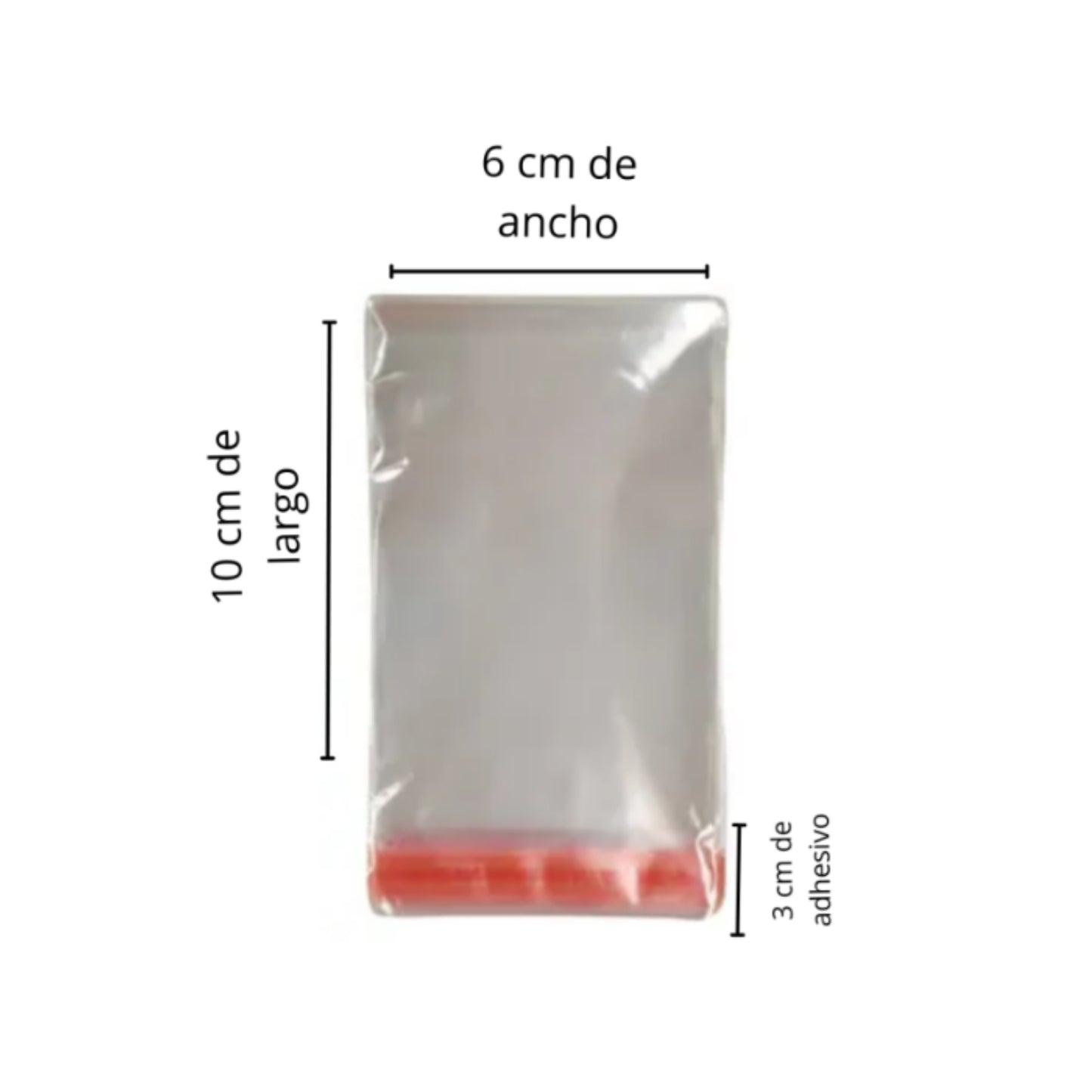 BOLSA CELOFAN CP 6X10 PQT CON 100 PZS O CAJA CON 440 PQTS