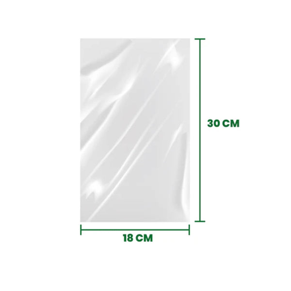BOLSA CELOFAN LISA 18X30 PQT CON 100 PZS O CAJA CON 3 PQTS