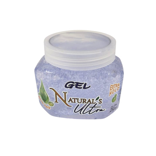 GEL PARA CABELLO NATURALS ULTRA 250GRS ALOE VERA, CON 1 PZ O CAJA CON 30 PZS