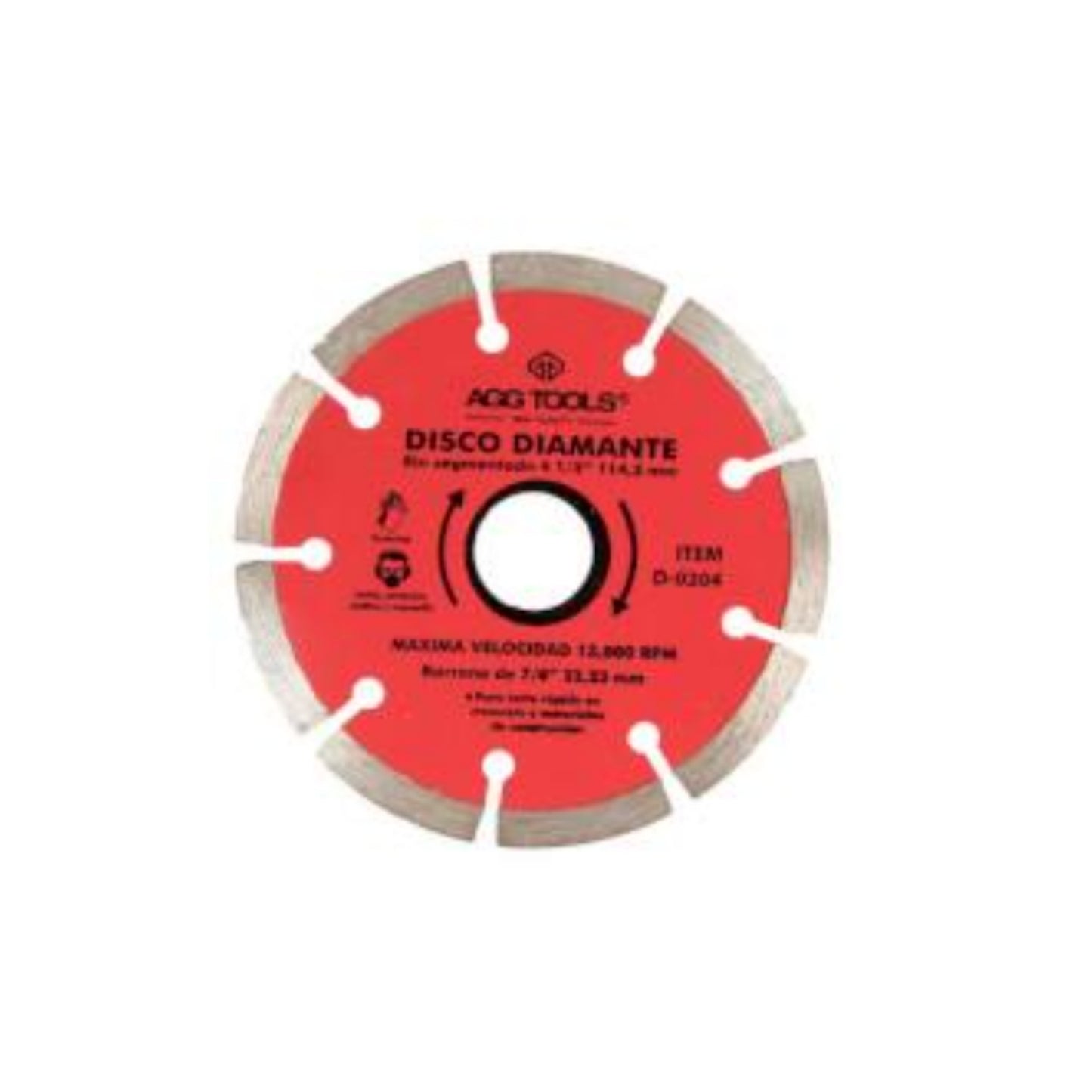 D0204 DISCO DIAMANTE 4-1/2 PULGADAS ABIERTO CON 1 PZ O CAJA CON 144 PZS