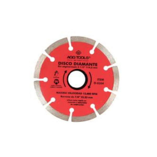 D0204 DISCO DIAMANTE 4-1/2 PULGADAS ABIERTO CON 1 PZ O CAJA CON 144 PZS