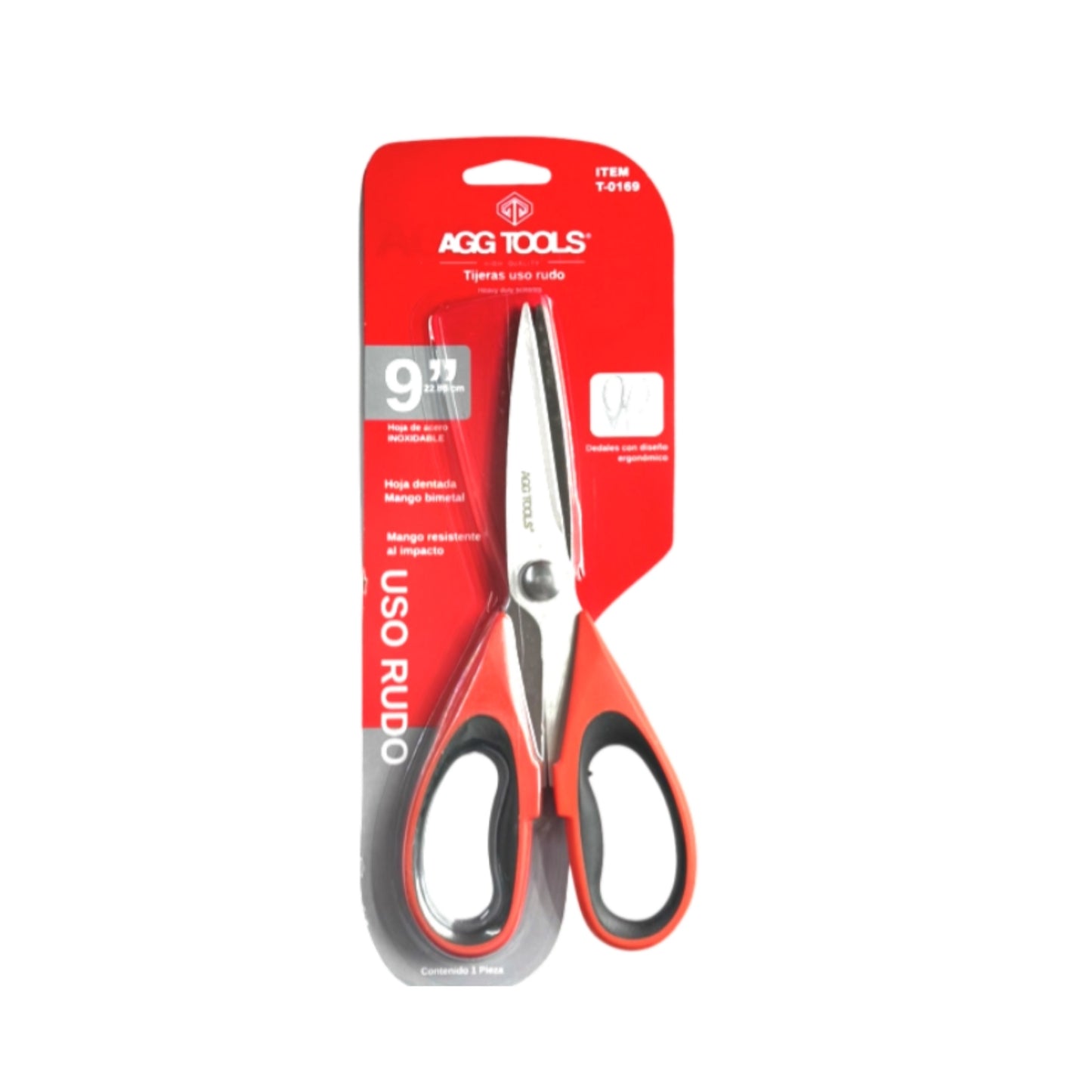 T0169 TIJERA USO RUDO 9 PULGADAS CON 1 PZ O CAJA CON 48 PZS