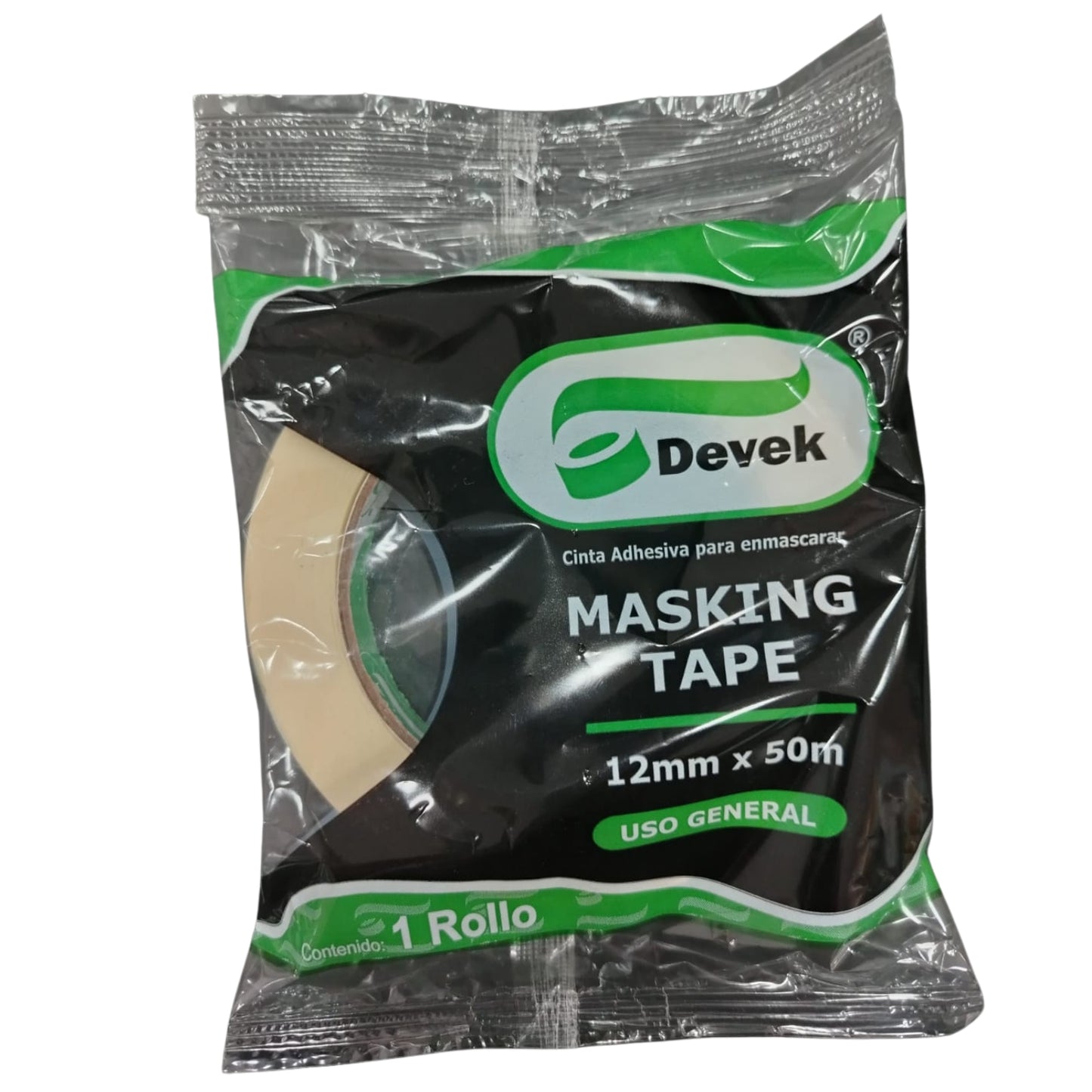 PMS100B MASKING TAPE 12 MMx50 M CON 1 PZ O CAJA CON 72 PZS