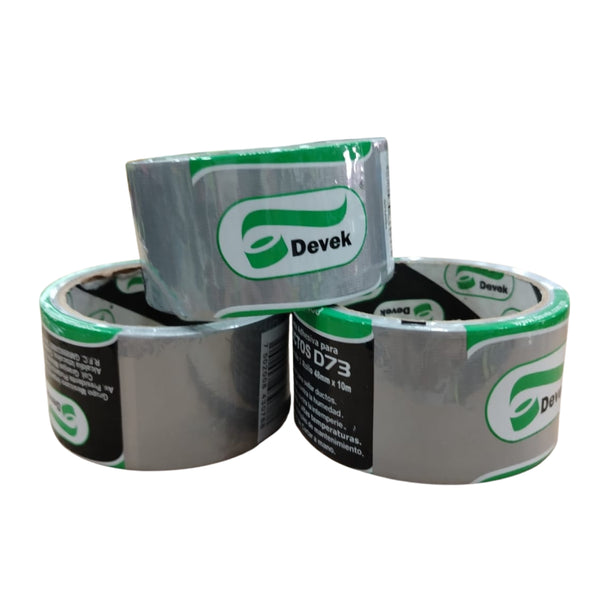 PDU100 CINTA DUCTO GRIS 48x10 DEVEK D73 CON 1 PZ O CAJA CON 36 PZS