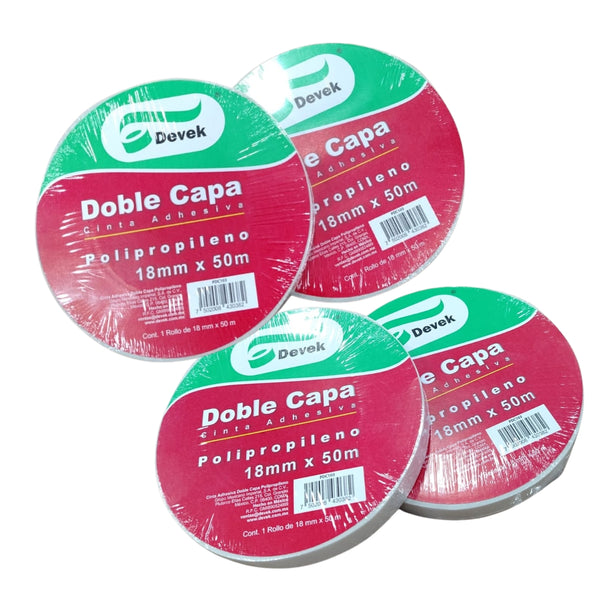 PDC103 DOBLECAPA 18x50 POLIPROPILENO DEVEK CON 1 PZ O CAJA CON 48 PZS
