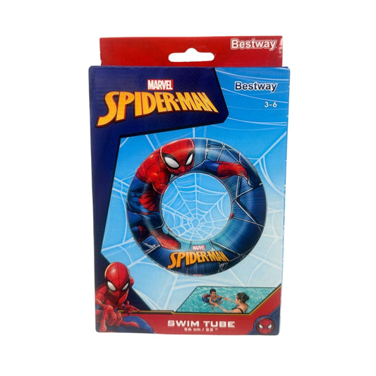 98003 SALVAVIDAS 56 CM SPIDERMAN ROJO C/AZUL CAJA CON 1 PZ O CAJA CON 24 PZS