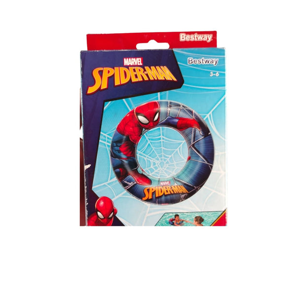 98003 SALVAVIDAS 56 CM SPIDERMAN ROJO C/AZUL CAJA CON 1 PZ O CAJA CON 24 PZS