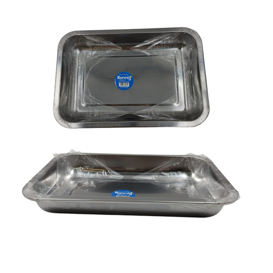 KBXG10 CHAROLA DE METAL 20x27x4.8CM CON 1 PZ O CAJA CON 200 PZS