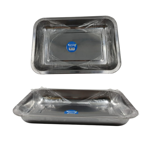 KBXG10 CHAROLA DE METAL 20x27x4.8CM CON 1 PZ O CAJA CON 200 PZS