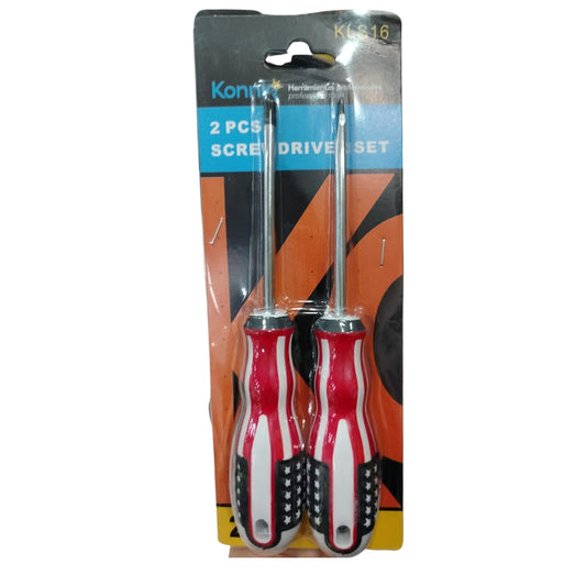 KLS16 DESARMADORES JUEGO DE 2 PIEZAS USA EN BLISTER CON 1 PZ O CAJA CON 120 PZS