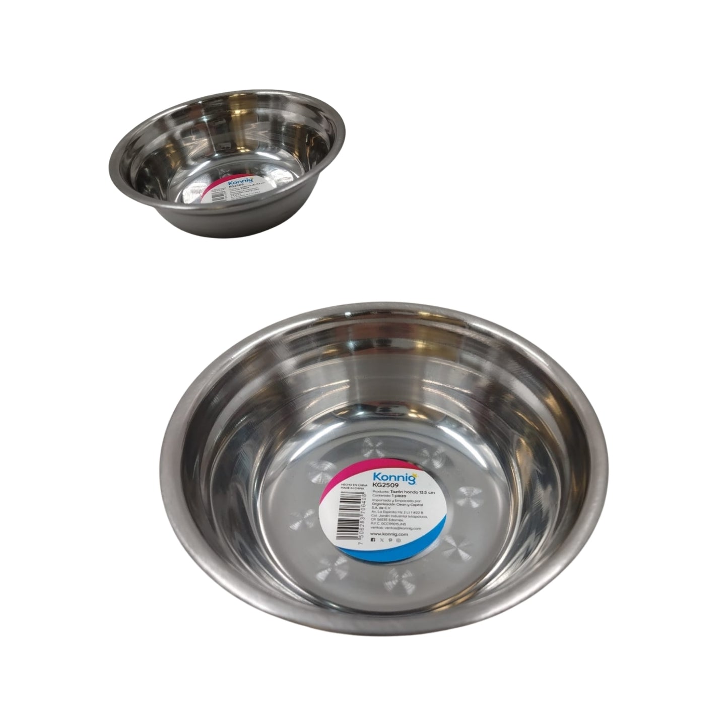 KG2509 BANDEJA DE ACERO 13.5CM CON 1 PZ O CAJA CON 800 PZS