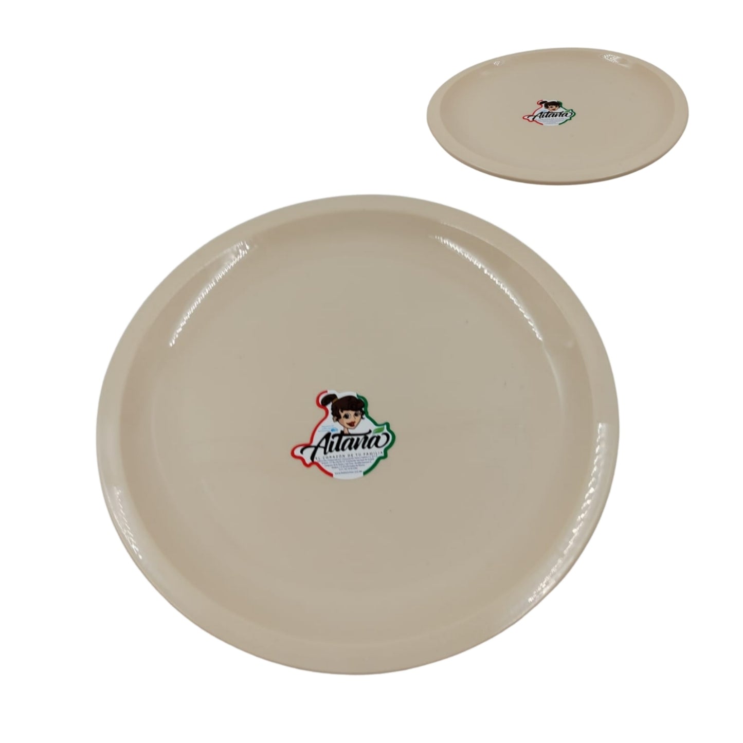 AIT-017B PLATO EXTENDIDO 9.5 BEIGE CON 1 PZ O CAJA CON 60 PZS