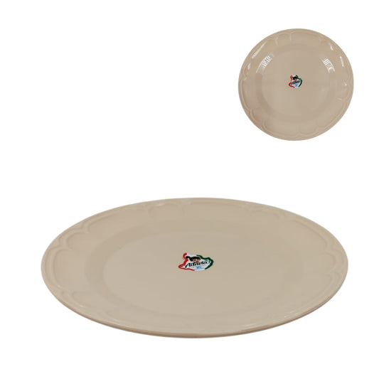 AIT-024B PLATO TRINCHE BEIGE CHICO CON 1 PZ O CAJA CON 60 PZS